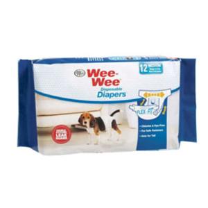 Four Paws Wee-Wee Disposable Diapers 12 Pack Medium