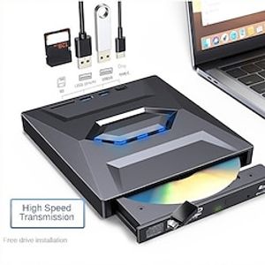7 In 1 Portable USB 3.0 Ultra-thin External DVD Recorder Drive Reader Player Optical Drive For Laptop Desktop Accessories Lightinthebox
