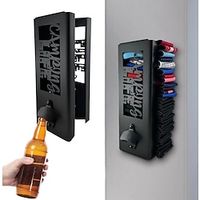 Christmas Beer Can Cooler Holder with Bottle Opener, Can Cooler Holder, 2 in 1 Can Cooler Holder, Wall Mounted Can Cooler Holder, Ergonomic Magnetic Metal Can Cooler Dispenser Lightinthebox - thumbnail