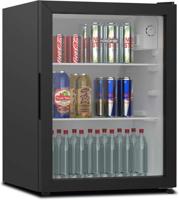 Krome Beverage Cooler, 90 L, Compact Design, Single Door, 2 Glass Shelves, Environment-Friendly R600a, Black