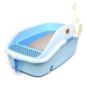 CatIdea Luxury Open Cat Litter Station with Sifter-Sky Blue