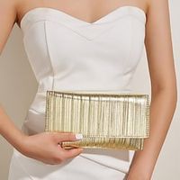 Women's Evening Bag Handbag PU Leather Metallic Party  Evening Date Silver Gold Lightinthebox - thumbnail