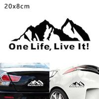 Car Sticker Mountain Madness 'One Life, Live It' Reflective Car Decal - Humorous Vehicle Sticker for Adventure Seekers Lightinthebox