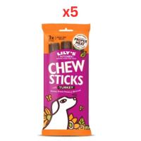 Lily's Kitchen Dog Chew Sticks with Turkey Dog Treats 120G (Pack of 5)