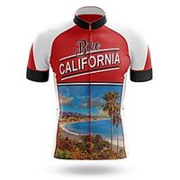 21Grams Men's Short Sleeve Cycling Jersey Summer Spandex Red and White Bike Top Mountain Bike MTB Road Bike Cycling Quick Dry Moisture Wicking Sports Clothing Apparel  Stretchy  Athleisure Lightinthebox - thumbnail