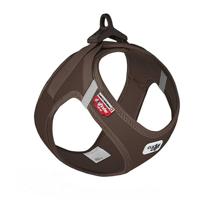 Curli Vest Harness With Curli Clasp Softshell For Dogs Brown - XXXS