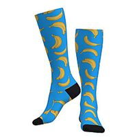 Compression Socks Long Socks Over the Calf Socks Athletic Sports Socks Cycling Socks Women's Men's Bike / Cycling Breathable Soft Comfortable 1 Pair Fruit Cotton Blue S M L / Stretchy miniinthebox - thumbnail