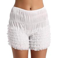 Lolita Ruffle Shorts Bloomers Cute Lace Trim Pumpkin Pants Layered Bottoms Pettipants Retro Vintage Rococo Baroque Shorts for Women Girl Lightinthebox