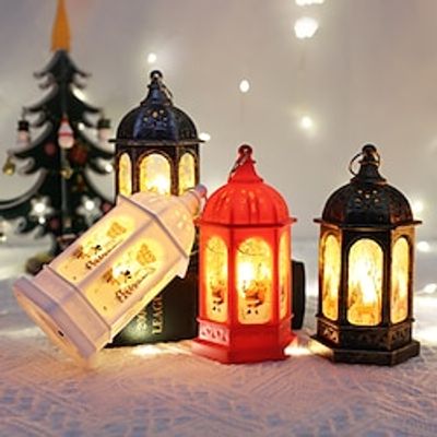 Christmas Decoration Wind Light Portable Electronic Night Light Old Man Light Small Oil Light Christmas Gift Decoration Gifts Include Battery miniinthebox