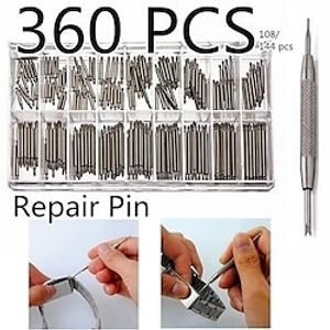 WatchMaker Watch Band Spring Bars Strap Link Pins Steel Repair Kit Tools 360144108 Pcs Lightinthebox