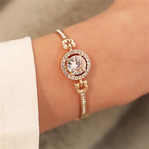 Women's Bracelet 3D Fashion Fashion Rhinestone Bracelet Jewelry Rose Gold / Gold / Silver For Christmas Party Evening Gift Date Birthday miniinthebox
