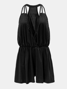 Women Sexy Backless Sleeveless Deep V Jumpsuit