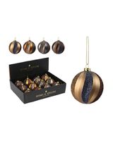 Koopman Xmas Glitter Ball Deco 80mm Assorted 1 Piece