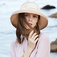 Tulle / Polyester Straw Hats with Crystals 1pc Casual / Daily Wear Headpiece miniinthebox - thumbnail