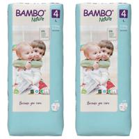 Bambo Nature Eco-Friendly Diaper Size 4, 7-14kg Value Pack of 2 - 96 diapers Tall pack