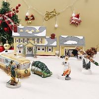 Christmas Resin Decoration Snowman Doll Christmas Crafts Decoration Garden Decoration Rural Street View miniinthebox - thumbnail