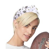 Rugby Decorative Headband For Women's Fashionable Fabric Wide Brimmed Pearl Hair Accessories FOOTBALL SUPER BOWL Lightinthebox - thumbnail