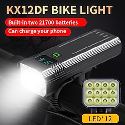 Bike Lights 812 LED Lights for Night Riding, 1500 Lumen Ultra Bright Bicycle Light Set, Rechargeable Waterproof Multi-Function for Night Riding Lightinthebox