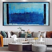 Extra Large Painting Blue And sky Abstract PaintingAbstract Painting mordern Painting Oversized Abstract Painting wall art painting for bedroom living room decoration Lightinthebox