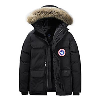 Men's Padded Regular Coat Regular Fit Jacket Solid Colored Blue White / Plus Size / Plus Size miniinthebox