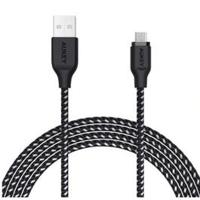 Aukey CB-AM2 Braided Nylon USB 2.0 to Micro USB Cable 2M, Black