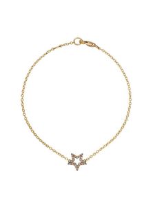 18K Gold And Brown Diamond Star Charm Bracelet