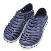 Men Pure Color Hollow Out Breathable Slip On Flat Beach Shoe
