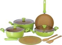 Royalford 10Pcs Aluminum Cookware Set Multi-Colour - RF9838