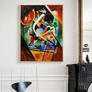 Handmade Oil Painting Canvas Wall Art Decoration Famous Wassily Kandinsky Abstract for Home Decor Rolled Frameless Unstretched Painting miniinthebox