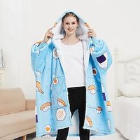 Lazy Man Blanket Double Layer Thickened Home Casual Wearable Blanket Lightinthebox - thumbnail