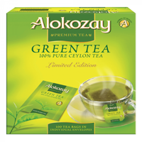 Alokozay Green Tea - 100 Enveloped Tea Bags