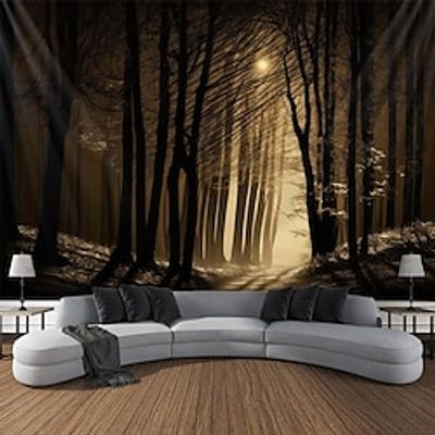 Landscape Forest Hanging Tapestry Wall Art Large Tapestry Mural Decor Photograph Backdrop Blanket Curtain Home Bedroom Living Room Decoration miniinthebox