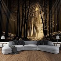 Landscape Forest Hanging Tapestry Wall Art Large Tapestry Mural Decor Photograph Backdrop Blanket Curtain Home Bedroom Living Room Decoration miniinthebox - thumbnail