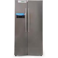 Midea 690L Gross Side By Side 2 Door Refrigerator HC689WENS, Frost Free Fridge Freezer With Humidity Control, Electronic Touch Screen With LED Display, Multi-Air Flow, Adjustable Door Racks, Silver