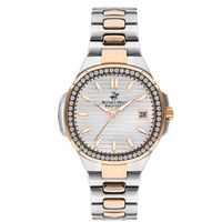 Beverly Hills Polo Club Women's Analog Display Watch & Metal Strap, Silver - BP3320X.530