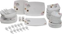 Royalford Opal Hard Square Dinner Set-(White)-(RF9758)