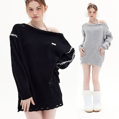 Spicy Girls Punk  Gothic Y2K Year 2000 Knit  Cutsew Masquerade Women's Japanese Cosplay Costumes Gray  Black  Top Lightinthebox