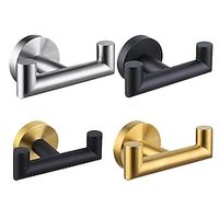 Towel Hooks Stainless Steel  Wall Mounted for Bathrooms Kitchen Coat Hook, Heavy Duty Double Towels Holder Hooks for Hanging Towels, Coats, Sponges, Clothes, Lightinthebox
