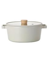 Neoflam FIKA Cast Aluminum 24cm Casserole with Glass Lid Induction Type