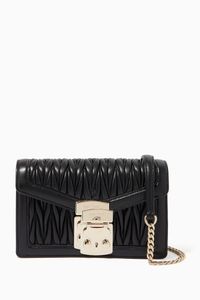 Miu Confidential Shoulder Bag in Matelassé Leather