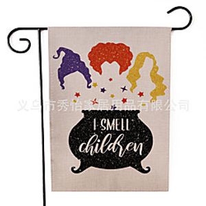 2021 cross-border amazon halloween pumpkin elf series flax garden flag double-sided printing customized miniinthebox
