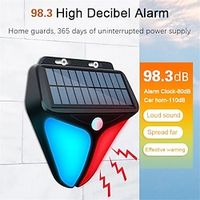 Outdoor Solar Alarm Lights with Sound 4 Modes Human Body Induction Sound and Light Alarm Wall Lights Garden Orchard Farm Garage Alarm Safety System 1PC Lightinthebox