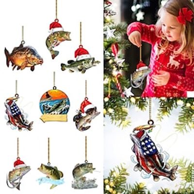 Christmas Ornament Xmas Tree 2D Acrylic Hanging Pendants Decorative Exquisite Home Farmhouse Party Decor miniinthebox Christmas Ornament Xmas Tree 2D Acrylic Hanging Pendants Decorative Exquisite Home Farmhouse Party Decor miniinthebox