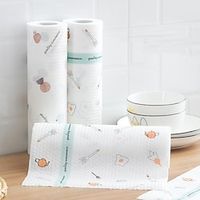 Kitchen Cloth Disposable Thickened Water Washed Printed Dry And Wet Dual-Purpose Cleaning Dishwashing Oil Free Household Cloth Lightinthebox - thumbnail
