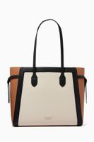 Knot Colourblock Tote Bag in Leather - thumbnail