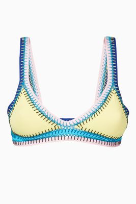 Italiana Tri-star Reversible Bikini Top in Stretch Nylon Italiana Tri-star Reversible Bikini Top in Stretch Nylon