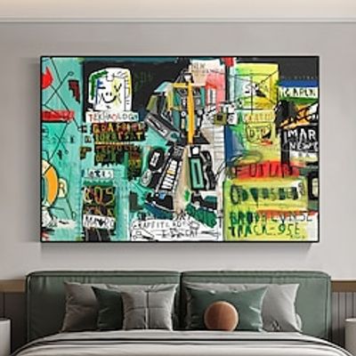 Graffiti art Modern art canvas Street art Contemporary Handpainted Urban wall art Large art Handmade wall art Decorative miniinthebox