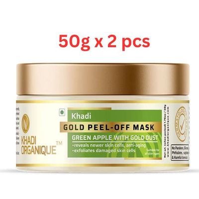 Khadi Organique Gold Peel-off Mask (Green Apple With Gold Dust) 50g (Pack Of 2) Khadi Organique Gold Peel-off Mask (Green Apple With Gold Dust) 50g (Pack Of 2)