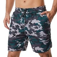 Men's Cargo Shorts Hiking Shorts Military Camo Summer Outdoor Breathable Quick Dry Lightweight Sweat wicking Shorts Bottoms Drawstring Elastic Waist White Black Climbing Beach Camping  Hiking Lightinthebox - thumbnail