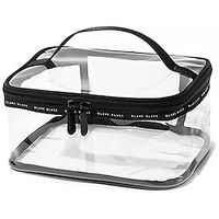 Large Clear Travel Bags for Toiletries, Waterproof Clear Plastic Cosmetic Makeup Bags, Transparent Packing Organizer Storage Bags (Black) Lightinthebox - thumbnail